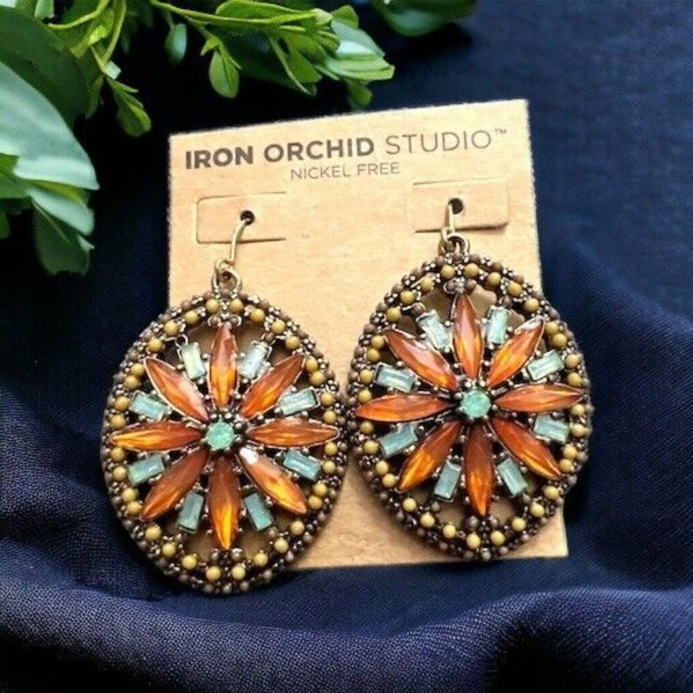 Iron Orchid Studio Southwestern Sparkly Drop Dangle Earrings